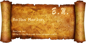 Belba Marion névjegykártya